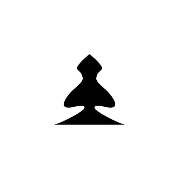 Arbre Symbole Géométrique Unique Simple Vecteur Logo — Image vectorielle