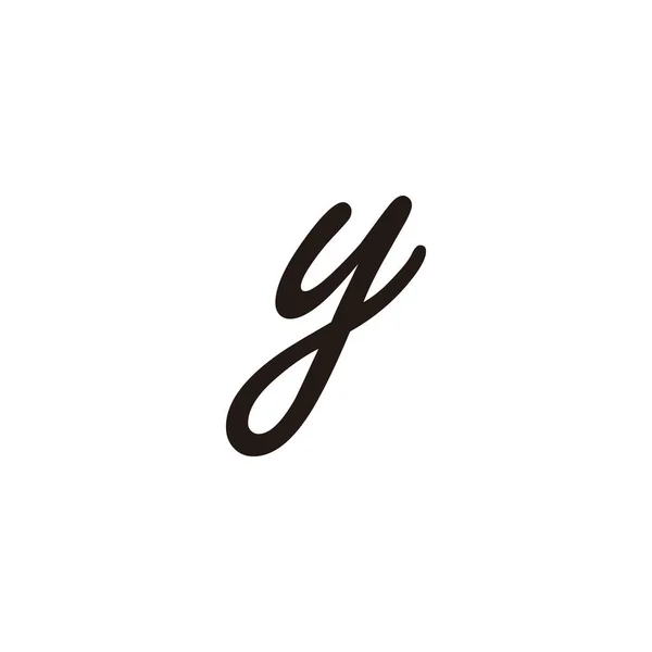 Carta Linha Símbolo Geométrico Tinta Vetor Logotipo Simples — Vetor de Stock