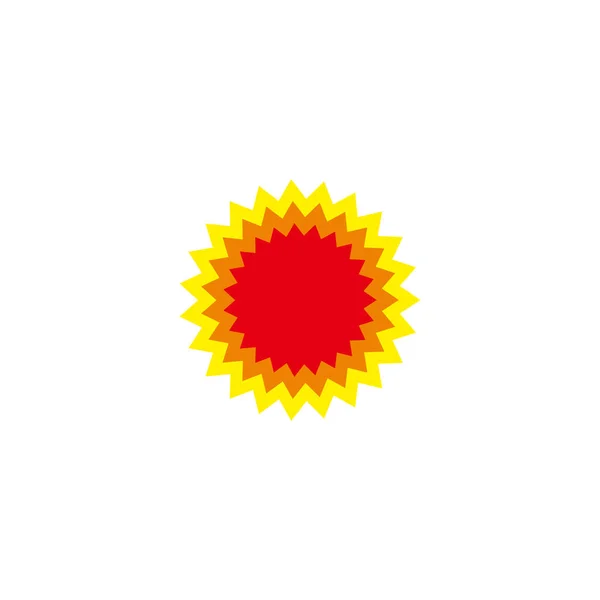 Sol Papel Símbolo Geométrico Vetor Logotipo Simples — Vetor de Stock