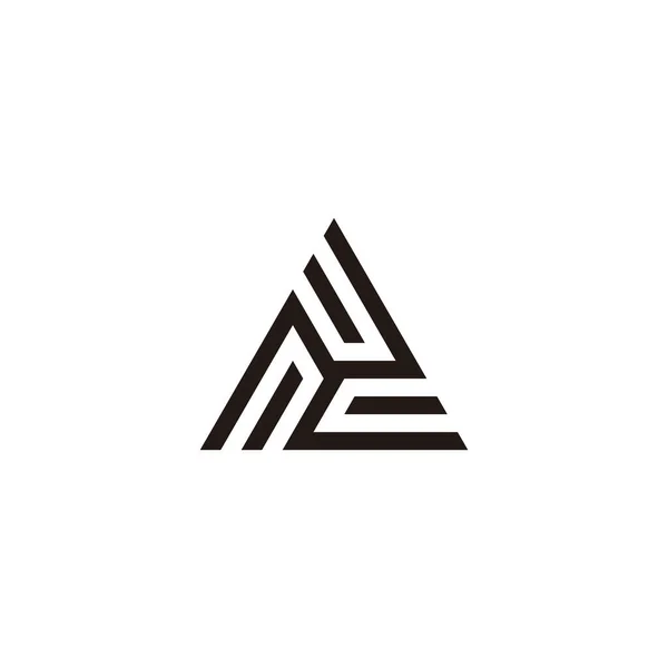 Driehoek Technologie Mes Geometrisch Symbool Eenvoudige Logo Vector — Stockvector