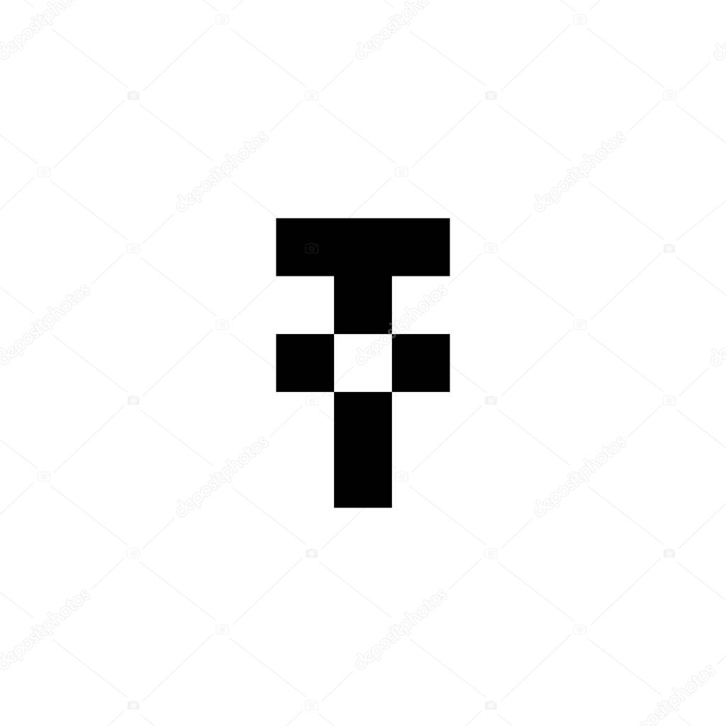 Letter TT combination geometric symbol simple logo vector