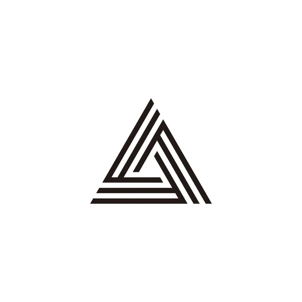 Carta Triângulo Linhas Símbolo Geométrico Vetor Logotipo Simples —  Vetores de Stock