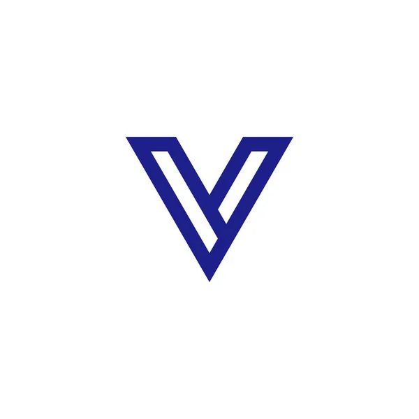Lipatan Huruf Simbol Geometris Vektor Logo Sederhana - Stok Vektor