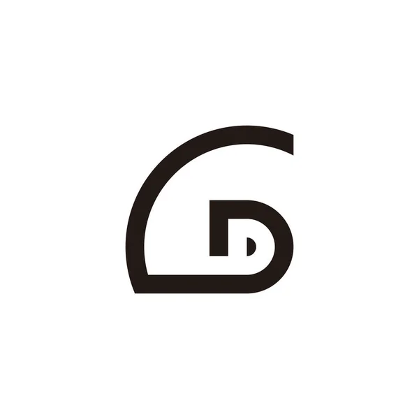 Літера Крива Геометричний Символ Простий Вектор Логотипу — стоковий вектор