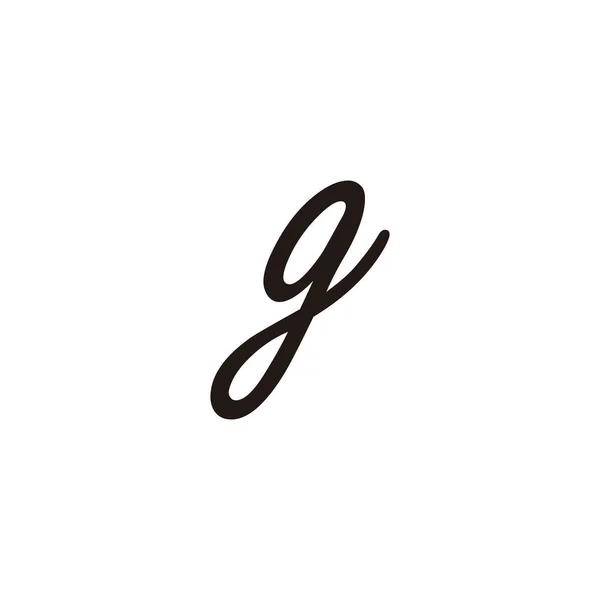 Letter Lijn Geometrisch Symbool Eenvoudig Logo Vector — Stockvector