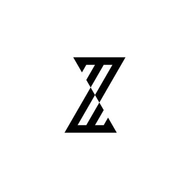 M ve W harfi, Z geometrik sembolü basit logo vektörü