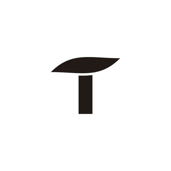Letter Leaf Geometric Symbol Simple Logo Vector — Stockový vektor