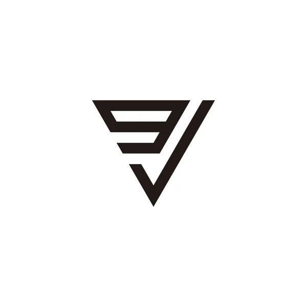 Bokstav Triangel Geometrisk Symbol Enkel Logotyp Vektor — Stock vektor
