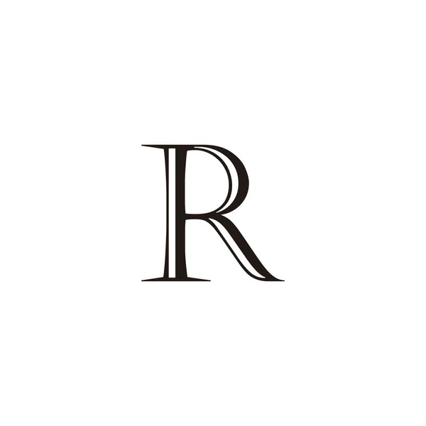 Letra Hierro Símbolo Geométrico Simple Logo Vector — Vector de stock
