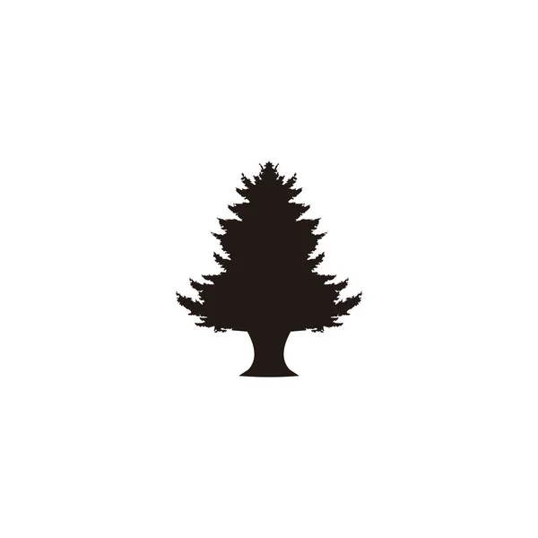 Árvore Ilustração Símbolo Geométrico Vetor Logotipo Simples — Vetor de Stock