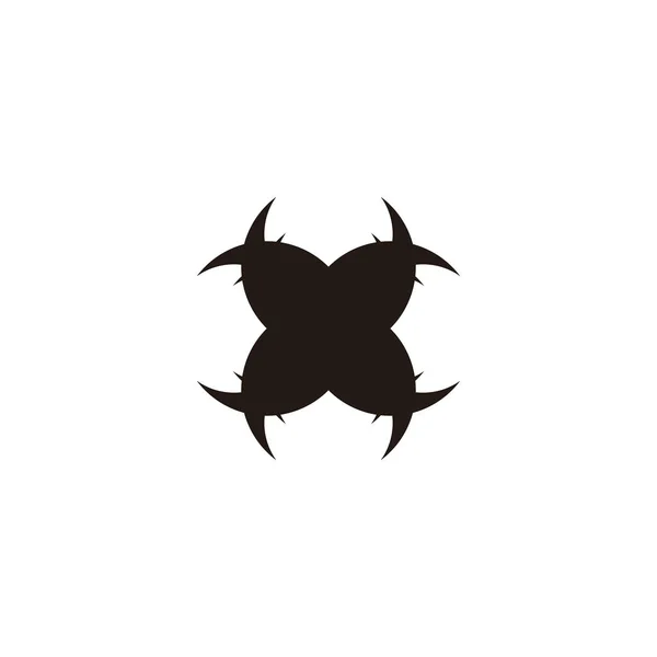 Achtergrond Abstract Geometrisch Symbool Eenvoudige Logo Vector — Stockvector