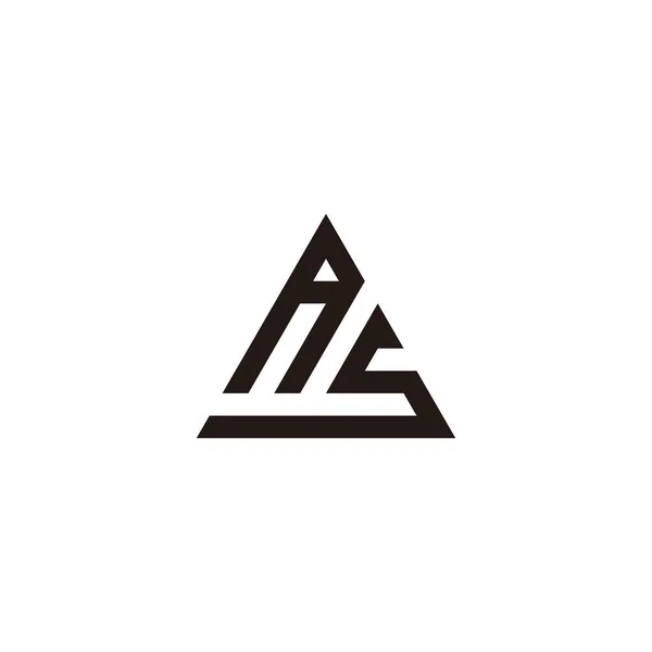Letter Trojúhelník Jedinečný Geometrický Symbol Jednoduchý Vektor Loga — Stockový vektor