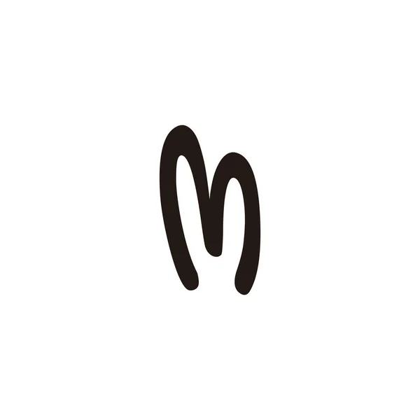 Літера Простий Геометричний Символ Простий Вектор Логотипу — стоковий вектор