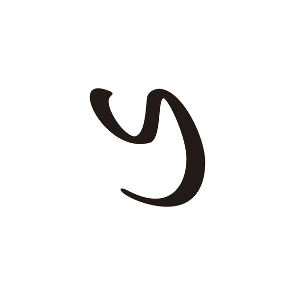 Letra Tinta Símbolo Geométrico Simple Logo Vector — Archivo Imágenes Vectoriales