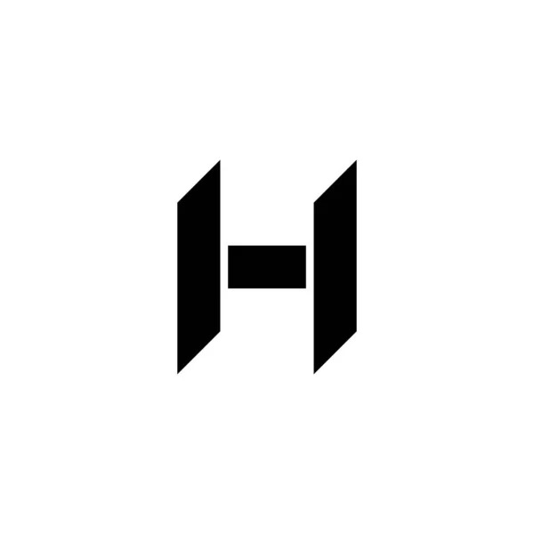 文字Hナイフ幾何学的シンプルなロゴベクトル — ストックベクタ