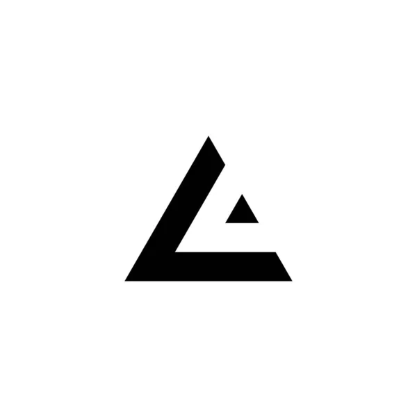 Harfi Üçgeni Nokta Geometrik Sembol Basit Logo Vektörü — Stok Vektör