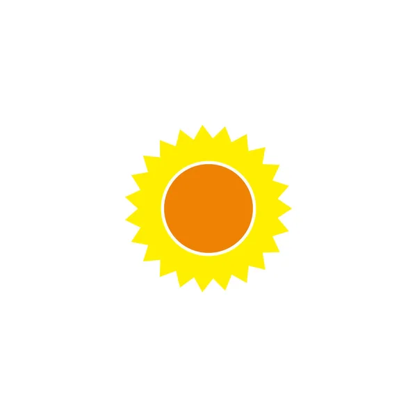 Sol Flor Símbolo Geométrico Vetor Logotipo Simples — Vetor de Stock