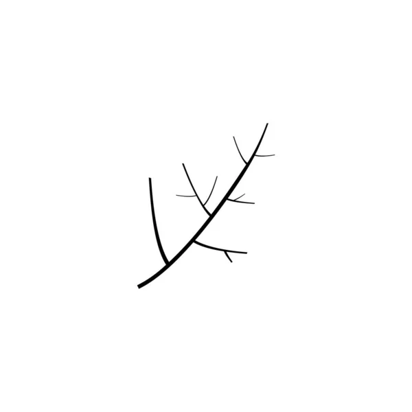 Twigs Geometric Symbol Simple Logo Vector — Stock Vector