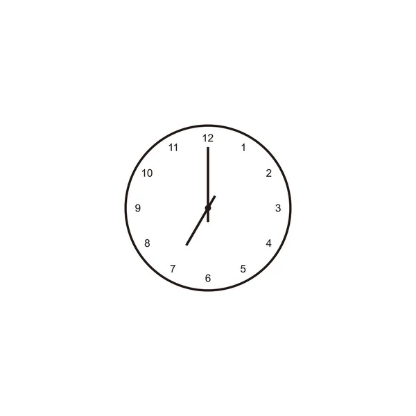Clock Lines Geometric Symbol Simple Logo Vector — Stock Vector