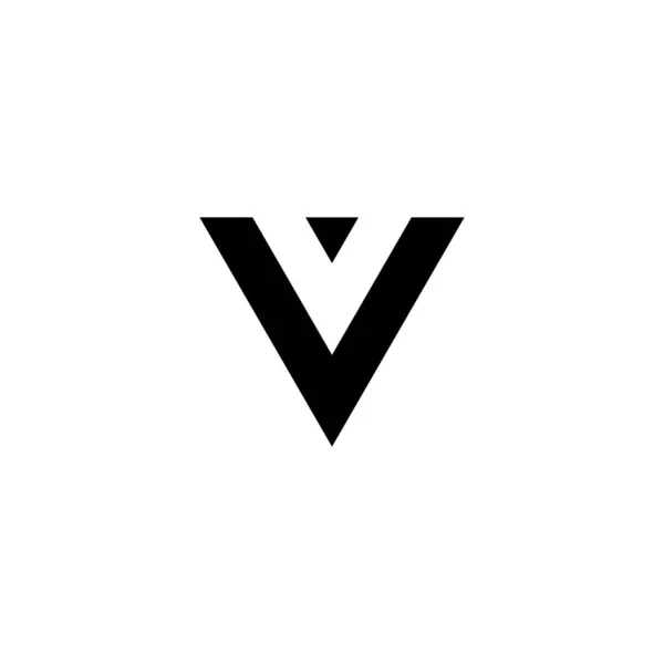 Carta Símbolo Geométrico Triângulo Logotipo Simples Vetor —  Vetores de Stock
