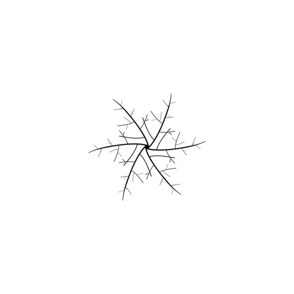 Brindilles Hexagone Symbole Géométrique Simple Logo Vecteur — Image vectorielle