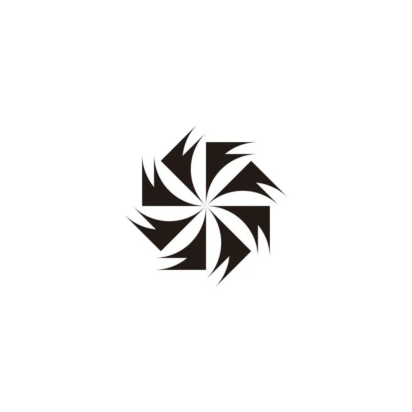 Harfi Yuvarlanmış Geometrik Sembol Basit Logo Vektörü — Stok Vektör