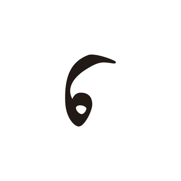Número Símbolo Geométrico Único Vector Logotipo Simple — Archivo Imágenes Vectoriales