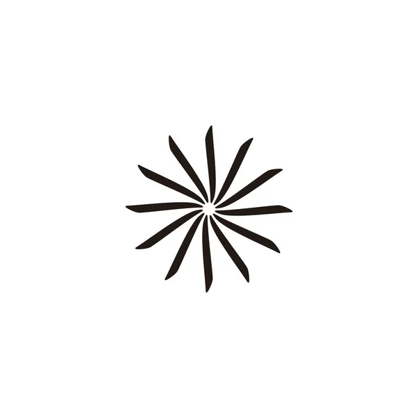 Ножи Закругленный Геометрический Символ Простой Вектор Логотипа — стоковый вектор