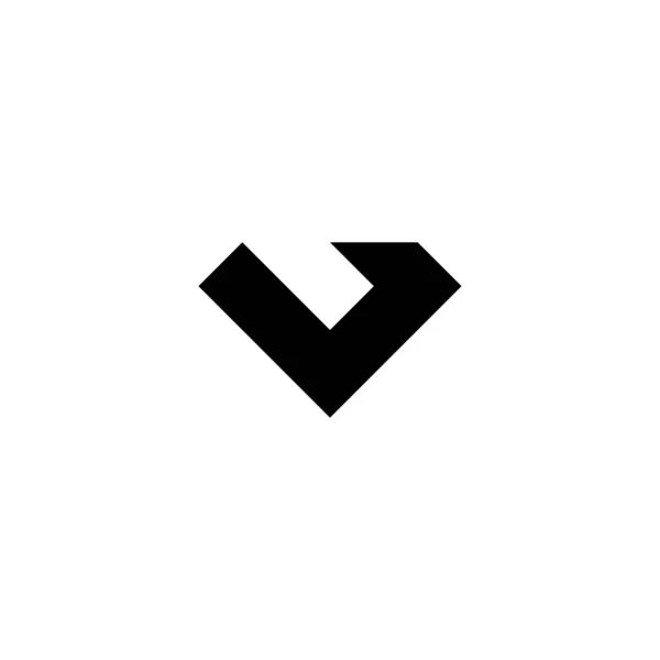 Lettera Simbolo Geometrico Diamante Semplice Logo Vettoriale — Vettoriale Stock