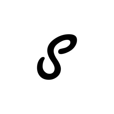 Letter s rope geometric symbol simple logo vector