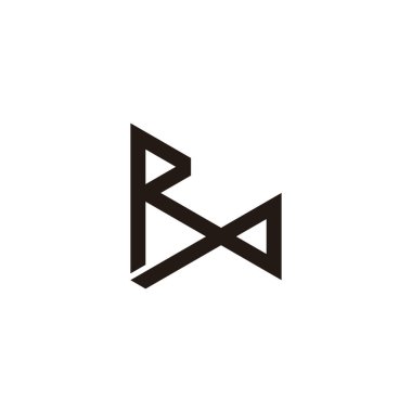 Harf Rp üçgeni geometrik sembol basit logo vektörü