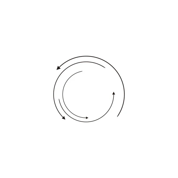 Pijlen Afgerond Lijnen Geometrisch Symbool Eenvoudige Logo Vector — Stockvector
