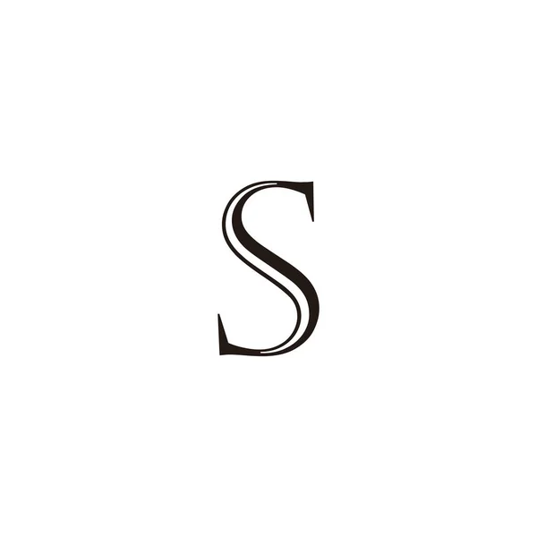 Lettre Fer Élégant Symbole Géométrique Simple Vecteur Logo — Image vectorielle