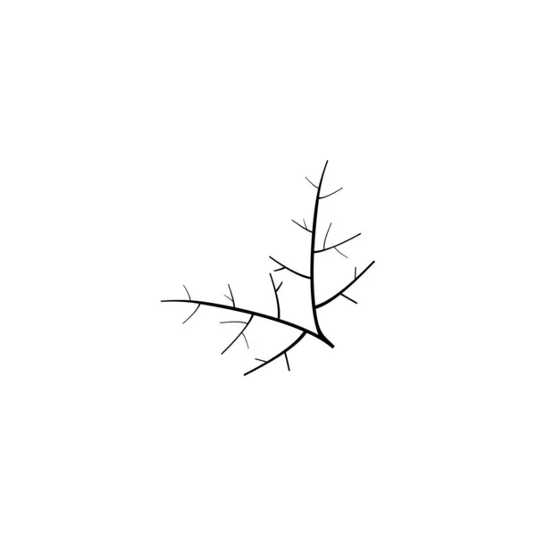 Galhos Árvore Símbolo Geométrico Vetor Logotipo Simples — Vetor de Stock