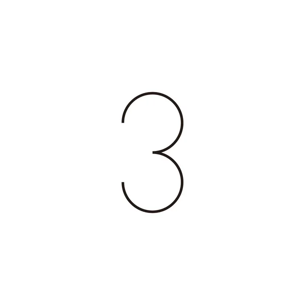 Numéro Ligne Géométrique Symbole Simple Logo Vecteur — Image vectorielle