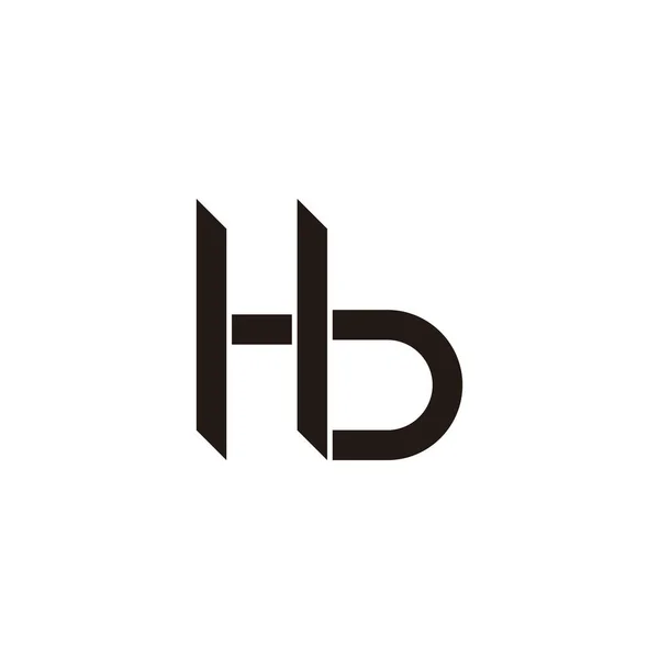 文字Hbナイフ幾何学的なシンボルシンプルなロゴベクトル — ストックベクタ