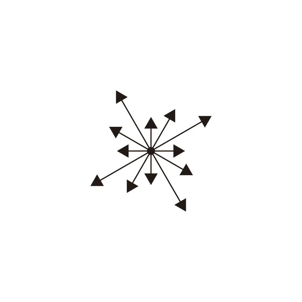 誰もが幾何学的なシンプルなロゴベクトル — ストックベクタ
