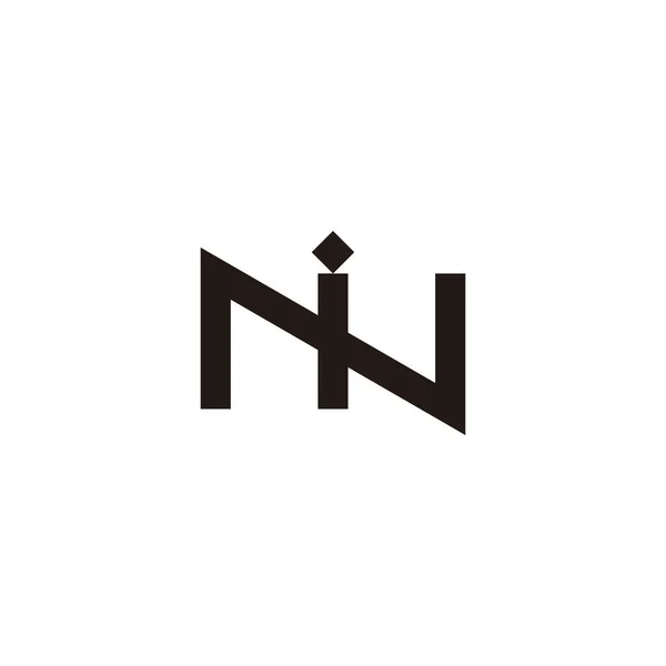 Litera Kombinacja Zarys Symbolu Geometrycznego Prosty Wektor Logo — Wektor stockowy