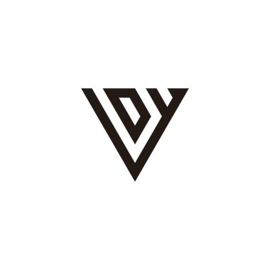 Dy üçgeni geometrik sembolü basit logo vektörü
