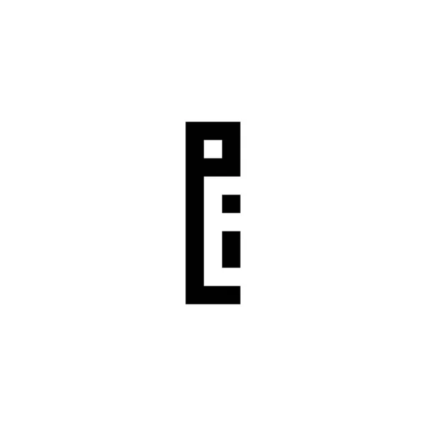 Bokstaven Rektangel Geometrisk Symbol Enkel Logotyp Vektor — Stock vektor
