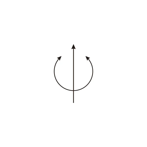 Carta Seta Linha Símbolo Geométrico Vetor Logotipo Simples — Vetor de Stock