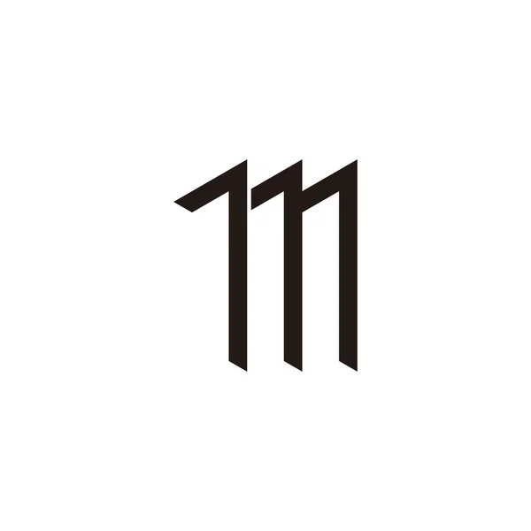 Lettre Numéro Symbole Géométrique Simple Logo Vecteur — Image vectorielle
