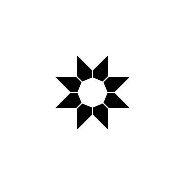 Elmaslar, kurdele geometrik semboller basit logo vektörü