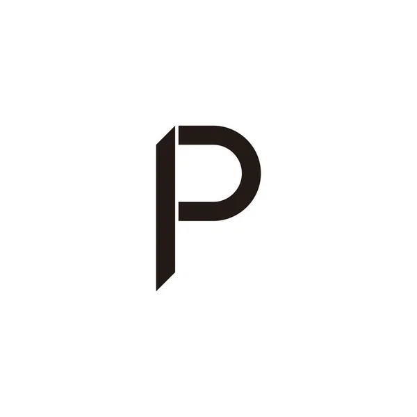Γράμμα Μαχαίρι Γεωμετρικό Σύμβολο Απλό Διάνυσμα Λογότυπο — Διανυσματικό Αρχείο