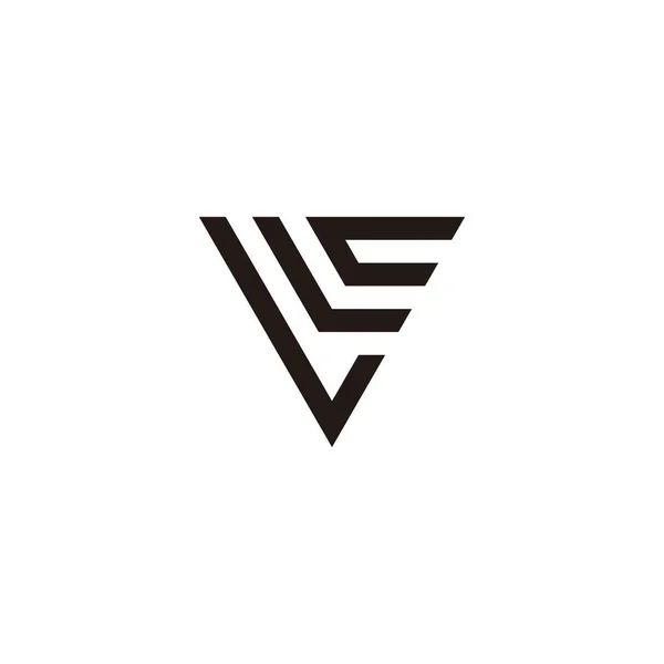 Letra Triángulo Geométrico Símbolo Simple Logotipo Vector — Archivo Imágenes Vectoriales