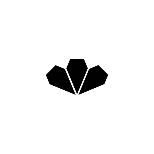 Három Gyémánt Geometriai Szimbólum Egyszerű Logó Vektor — Stock Vector