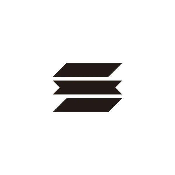Huruf Pita Pisau Simbol Geometris Vektor Logo Sederhana - Stok Vektor