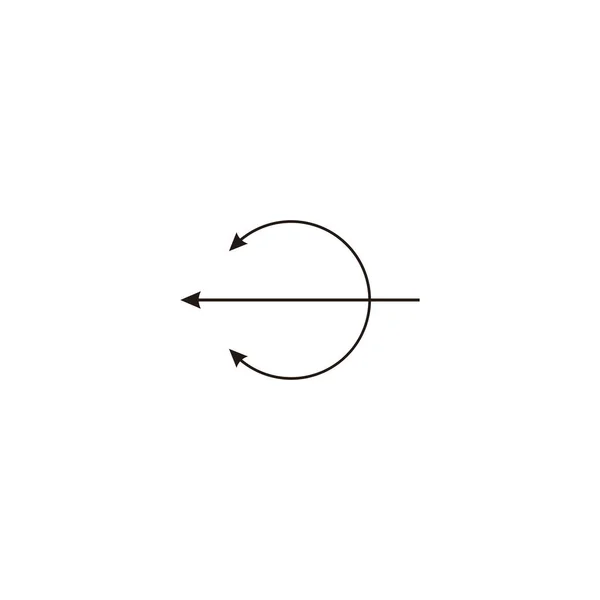 Número Flecha Línea Geométrica Símbolo Simple Logo Vector — Vector de stock