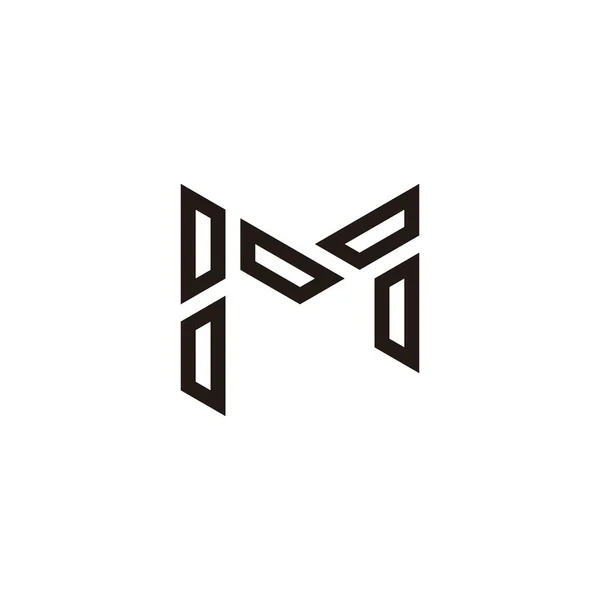 Buchstabe Technologie Modernes Geometrisches Symbol Einfacher Logo Vektor — Stockvektor