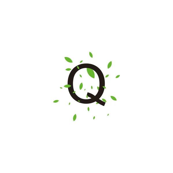 Φύλλα Γραμμάτων Φρέσκο Γεωμετρικό Σύμβολο Απλό Διάνυσμα Λογότυπο — Διανυσματικό Αρχείο